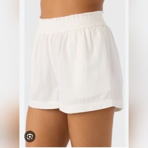 Victoria's Secret White High-Waist Elastic Shorts